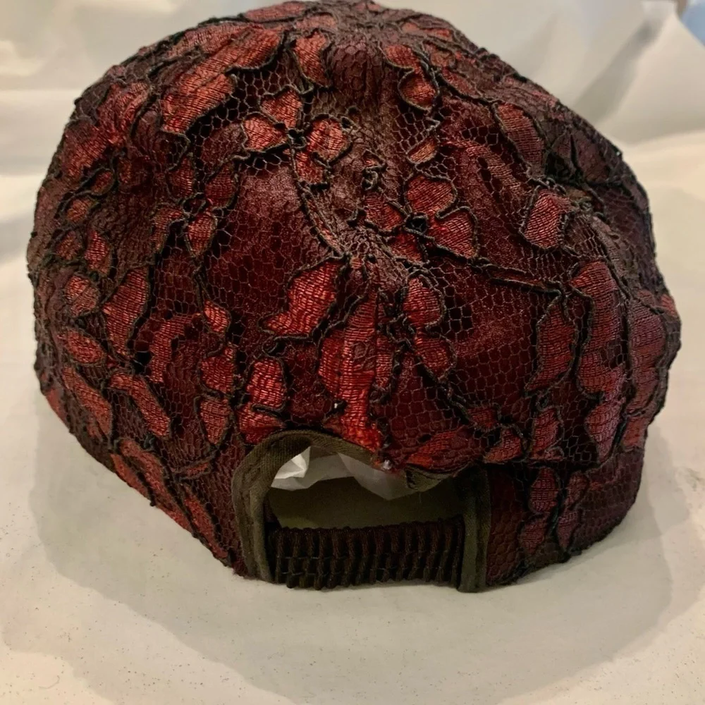 SET of 2 Fashion Hats Ballcap-Style w/ Bling & Lace Yehasso Stylish & Fun